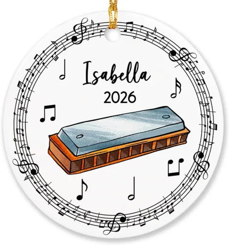 Miniatura 7 de Adorno de acordeón personalizado de Navidad, adorno de instrumento musical de acordeón para árbol de Navidad 2025, adorno de acordeón regalo