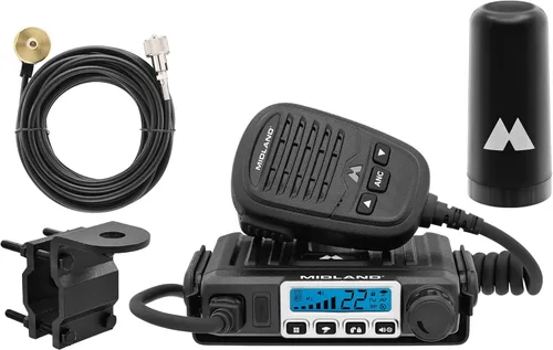 Midland – MXT115AGVP3 - Radio MicroMóvil Bidireccional GMRS de 15 Vatios - Radio para Exteriores, Granja y Todo Terreno - Antena Fantasma de 3dB de
