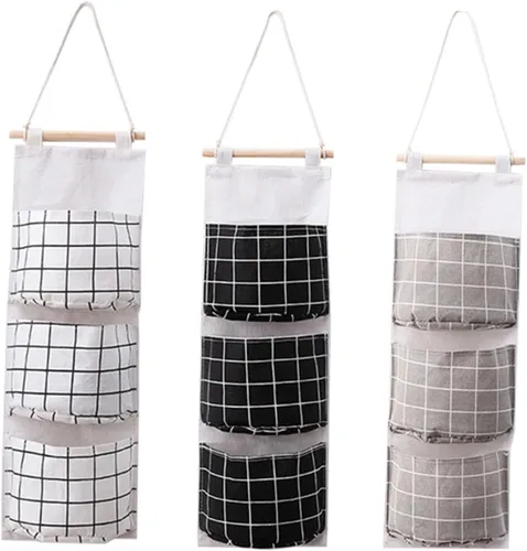 Cabilock 3 bolsas de almacenamiento para la pared de la puerta, para juguetes, bolsillos de almacenamiento para colgar sobre la puerta, organizador