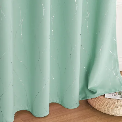 Miniatura 6 de BUHUA - Paneles de cortinas opacas para sala de estar, cortinas grises con aislamiento térmico, cortinas de ventana para dormitorio - 72 pulgadas