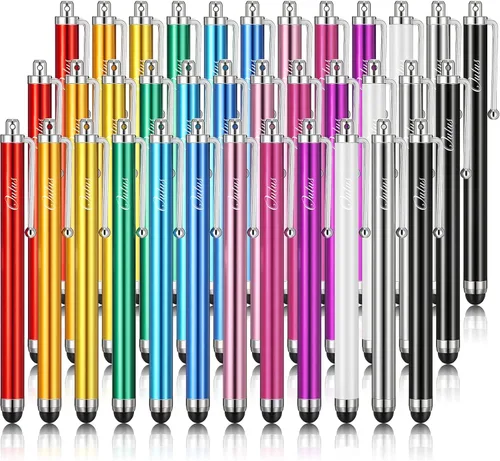Miniatura 7 de Outus Paquete de 36 lápices capacitivos para pantallas táctiles, paquete de aula a granel con punta de goma suave, lápiz capacitivo para niños