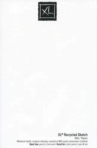 Miniatura 4 de Canson Cuaderno de bocetos de la serie XL, reciclado, bloc plegable, 9 x 12 pulgadas, 100 hojas (50 libras/2.61 oz), papel de artista para adultos