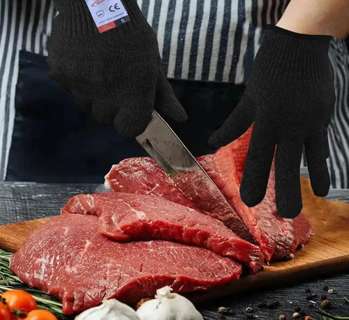 Miniatura 5 de Guantes de corte ohsuni, 2 pares de guantes resistentes a cortes de grado alimenticio, guantes resistentes a cortes para cocina, descascarar ostras