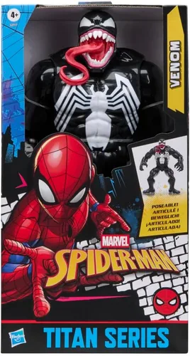Miniatura 2 de Marvel Spider-Man Titan Series Venom Deluxe figura de acción, juguetes de superhéroes a escala de 12 pulgadas (11.8 in) para niños a partir de 4 años