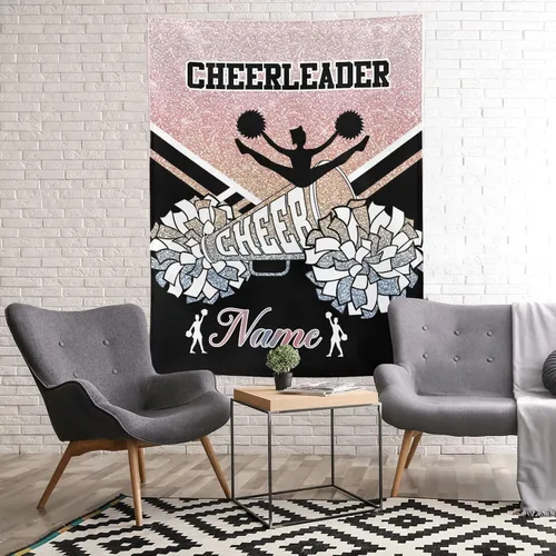 Miniatura 3 de Manta de bebé personalizada con estampado de animadora con nombre, manta de forro polar suave para niñas y niños, recién nacidos, regalo