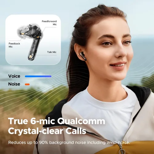 Miniatura 4 de SoundPEATS Air5 Pro Auriculares inalámbricos Hi-Res, LDAC y aptX Lossless, sonido de grado audiófilo con escenario de sonido amplio, 37H de tiempo