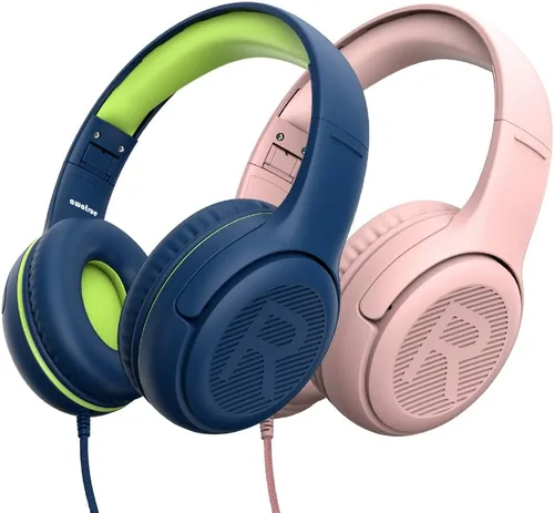 Miniatura 11 de awatrue Auriculares para Niños para Escuela Niños Pequeños con Cable con Micrófono Enchufable a Granel Auriculares para Niños Niñas de 3+ Años Verde