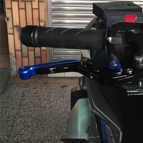Miniatura 7 de para Yamaha para Xmax 300 para Techmax para X-MAX 125 300 2020 2022 Manetas de freno de embrague con bloqueo de estacionamiento (color negro y azul)