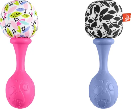 Miniatura 5 de Fisher-Price Juguetes para recién nacidos Rattle ‘n Rock Maracas, 2 Instrumentos Musicales Blandos para el Juego y el Desarrollo de Bebés de 3+