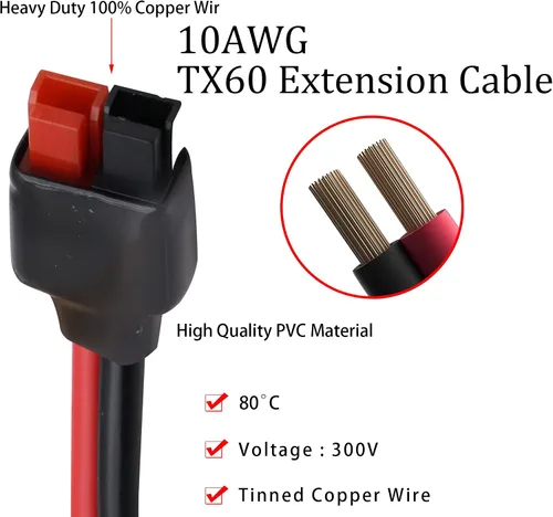 Miniatura 2 de Conector 10AWG (M-C-4) a (an-der-Son) Conector de cable de panel solar de alimentación hembra, conector solar a puerto de anuncios para Goal Zero
