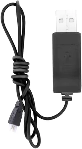 ZEZEFUFU Cargador de cable USB RC LiPo Fuente de alimentación de batería Cable de carga para Syma X5 Series y Hubsan 107 Series Quadcopters (3.7V)