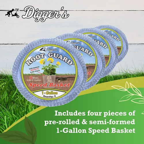Miniatura 5 de Digger's Cestas de velocidad de protección de raíces de 1 galón para plantas, control Gopher para una plantación eficiente, paquete de 4