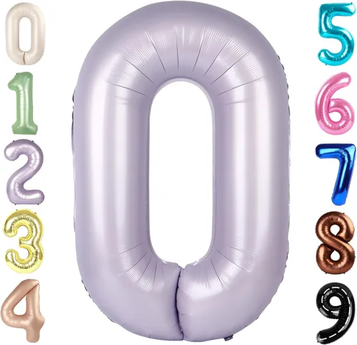 Miniatura 339 de Globos de números de 5 globos de 40 pulgadas, decoraciones de cumpleaños azules para niños y niñas, globos de números azul marino grandes