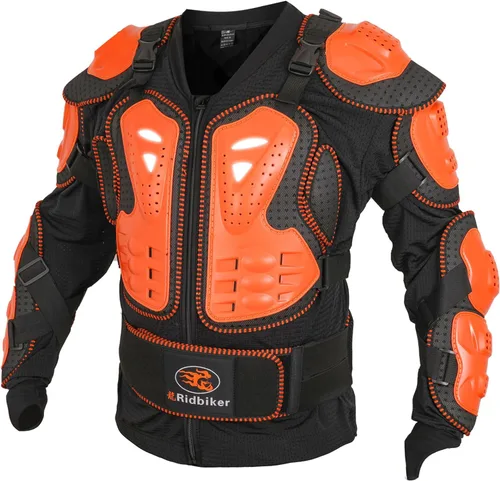 Miniatura 12 de RIDBIKER - Protector de blindaje desmontable, de cuerpo completo, para motocicleta, chaqueta de carreras, motocross, camisa protectora para pecho