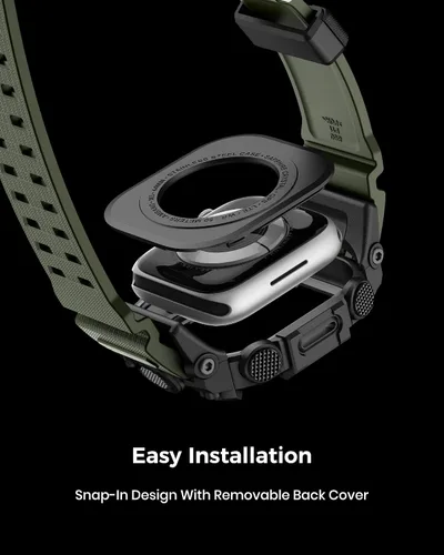 Miniatura 6 de amBand Funda resistente con correa para Apple Watch de 1.732 pulgadas, compatible con iWatch Series SE 3/SE 2ª generación, SE/6/5/4, protección