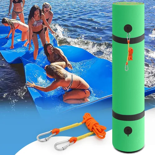 MADOG - Alfombra de agua flotante para exteriores, para adultos, flotadores gigantes de piscina de 12 pies/18 pies para piscina, lago y océano, 3
