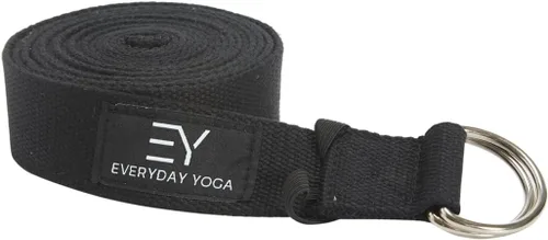 Miniatura 25 de Everyday Yoga Correa con anillo en D de metal, correa elástica duradera para yoga, pilates, flexibilidad y terapia física (6, 8, 10 pies)