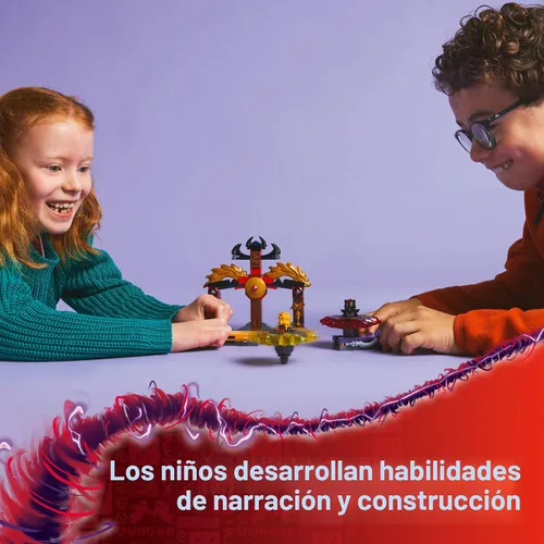 Miniatura 5 de LEGO NINJAGO Paquete de Batalla Spinjitzu Dragón - Juguete de Construcción con Cuchilla Giratoria para Niños, Niños y Niñas, Edades 6+ - con 2