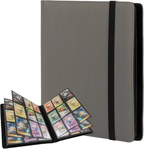 Carpeta de tarjetas coleccionables con 9 bolsillos, carpeta de colección de tarjetas con cubierta de poliuretano, 540 tarjetas, elegante álbum de