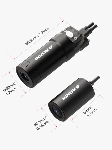 Miniatura 9 de INNOVV K6 - Cámara de salpicadero de motocicleta de doble canal QHD 2K+1080P, IP67 impermeable Mini Motocam con Wi-Fi, ángel dorado de 120°