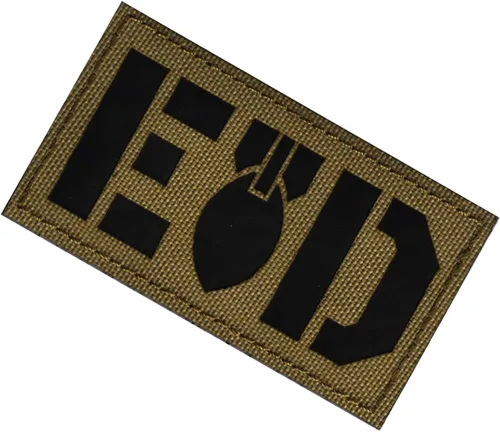Miniatura 3 de Parche reflectante EOD para eliminación de artillería explosiva, parches militares, insignias bordadas tácticas, parche de gancho y bucle, 3.15 x