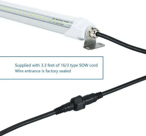 Miniatura 6 de Tubo de luz LED T8 de 4 pies para refrigerador, 18 W, 2520 lm, luz diurna blanca de 5000 K, luz diurna no regulable, luces LED para refrigerador o 1