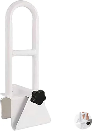 Barandilla de seguridad para bañera, barra de agarre para bañera blanca, barra de agarre ajustable para ducha y baño, barra de agarre para baño y