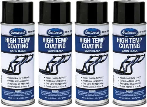 Miniatura 4 de Eastwood Aerosol de recubrimiento de escape negro satinado resistente a altas temperaturas, 11.75 onzas, paquete de 2