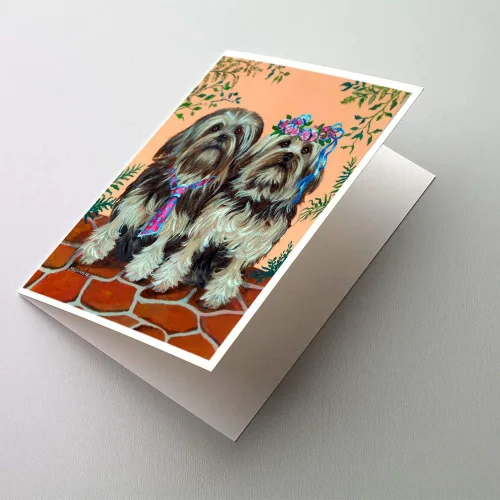 Miniatura 216 de Caroline's Treasures PPP3013GCA7P - Tarjetas de felicitación y sobres para mascotas de Basset Hound Teacher, paquete de 8 tarjetas en blanco