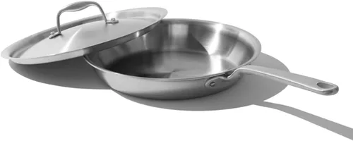 Miniatura 10 de Made In Utensilios de cocina Juego de 3 sartenes de acero inoxidable de 8, 10 y 12 pulgadas Revestimiento de acero inoxidable de 5 capas