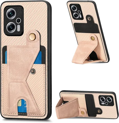 Miniatura 74 de Funda para Xiaomi Poco M5s 4G, Funda para Redmi Note 10 4G / Note 10S 4G / Note 11 SE (India) Funda de cuero PU ranuras para tarjetas Soporte