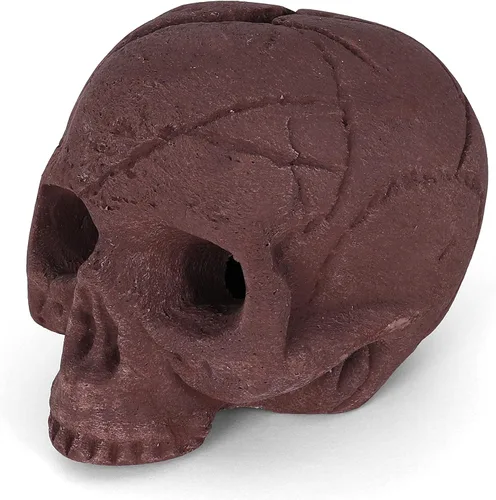Troncos de fuego de calavera de cerámica, calaveras de hoguera, troncos de calavera de cerámica, cabeza de esqueleto/decoración de calavera para