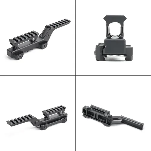 Miniatura 3 de Grupo Táctico Tipo HY Montura de Punto Rojo Montura Elevadiza Adaptador Láser Montaje Base de Riel Picatinny Montura de Alcance Elevadiza para BK