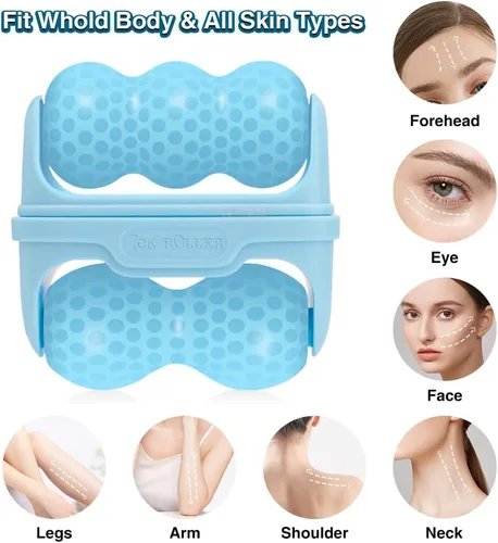 Miniatura 6 de Rodillo de hielo para cara y ojos, mini rodillo facial portátil para el cuidado personal de la piel con rodillo 2 en 1 y funda de transporte