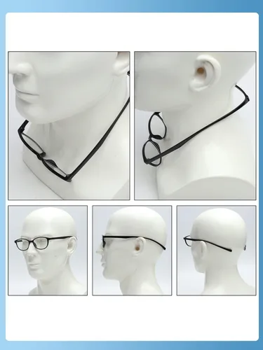Miniatura 5 de JM Paquete de 2 lentes de lectura magnéticos para hombres y mujeres, cuello colgante, bloqueo de luz azul, para lectura de computadora, color negro
