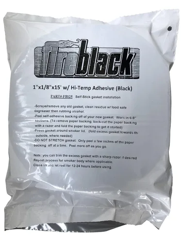 Miniatura 5 de FireBlack 125 Negro Nomex Auto Stick Reemplazo para Big Green Egg Junta alta temperatura con LavaLock LG XL
