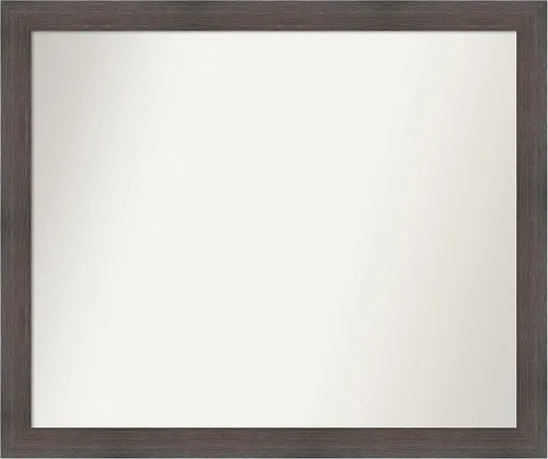 Miniatura 88 de Amanti Art Espejo de pared personalizado no biselado (24 x 27 pulgadas), marco estrecho de nogal chipre - varios tamaños personalizados - Espejo