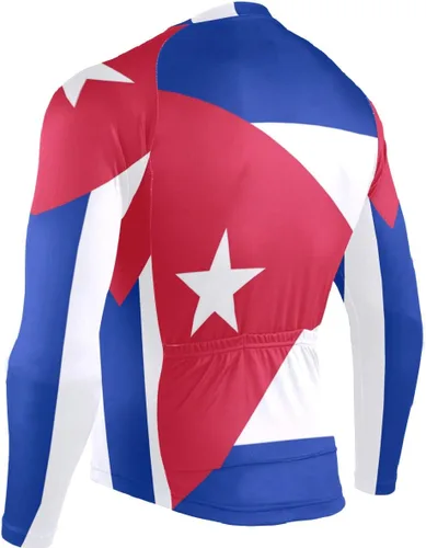 Miniatura 3 de Camiseta de manga larga para hombre de la bandera de Cuba
