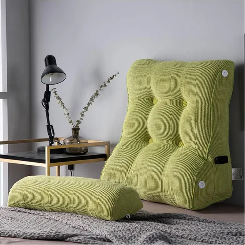 Miniatura 9 de Almohada de lectura para sentarse, respaldo de cuña en la cama/sofá, almohada triangular de lectura, cojín de apoyo lumbar con almohada ajustable