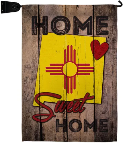 Miniatura 8 de Estado Nuevo México Home Sweet Garden Bandera Set Madera Dowel Regional USA Territorios Americanos República País Particular Área Pequeña Decorativa