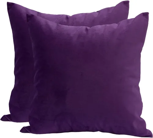 Miniatura 63 de TangDepot - Funda de almohada lisa de terciopelo, funda de cojín supersuave de lujo, muchas opciones de colores y tamaños