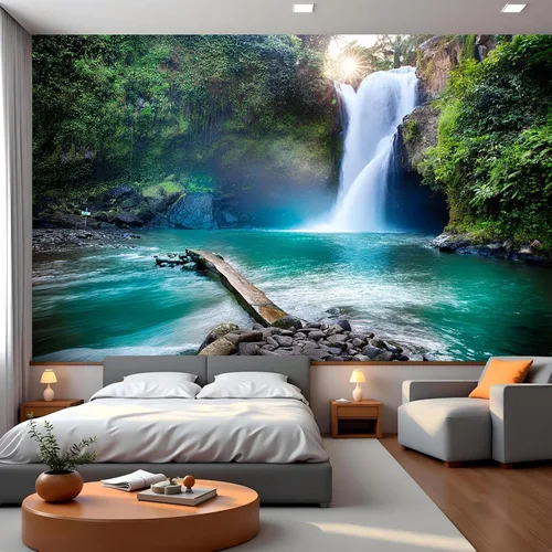 Miniatura 27 de FLFK Murales de Pared Despegables y Adhesivos de Paisaje de Cascada 78.7"x59" - Papel Tapiz Autoadhesivo Pintura Adhesivo Grande XXL Póster