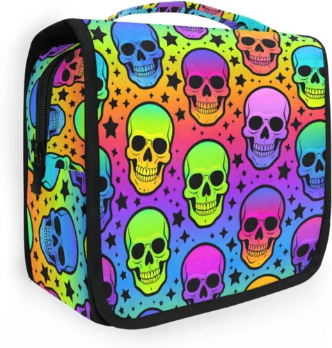 Miniatura 32 de MNSRUU Hanging Toiletry Bag Bats Satellites Skulls and Trees Travel Makeup bag for Toiletries Portable Travel Toiletry Organizer Cosmetic Bags with