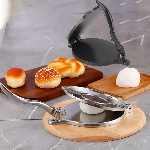 Miniatura 4 de Prensa de tortilla, Tortilla de aluminio, Tortilla de servicio pesado y Roti Maker, Tortillera Pataconera, Prensa de masa de harina Tortilla Prensa