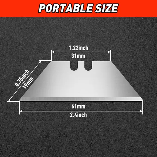 Miniatura 7 de DIYSELF Paquete de 2 cortadores retráctiles con 10 hojas de cuchillo utilitario, cuchillas afiladas de acero SK5, cortadores de caja para cartón
