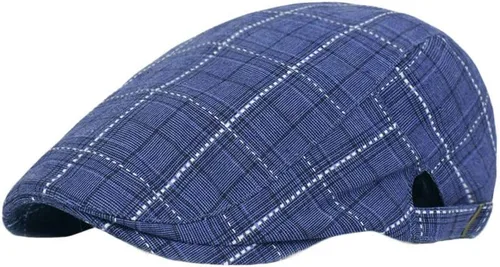Miniatura 6 de WITHMOONS Compruebe Newsboy Sombrero de algodón Cabbie Conducción Caza Golf Gorra plana YZ30153
