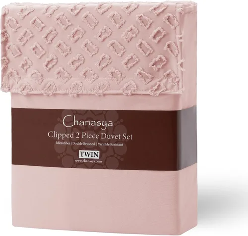 Miniatura 6 de Chanasya Juego de edredón de alta calidad con recortes, estilo bohemio, doble cepillado, elegante, suave, texturizado, de microfibra sólida, 1 funda