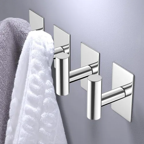 Miniatura 4 de VAEHOLD - Ganchos adhesivos de pared para toallas, resistentes, impermeables, para colgar abrigos, ropa, gancho de pared para armario para cocina