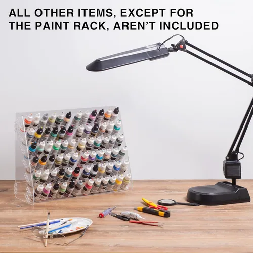 Miniatura 6 de Soporte para pintura acrílica, 72 agujeros, compatible con botellas Vallejo de 0.6 fl oz, adecuado para DnD, Warhammer, Pathfinder y otras figuras