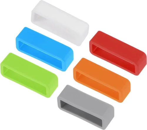 uxcell Correas para correa de reloj, 0.866 in de ancho, anillos de sujeción de goma de silicona para reloj, color mixto, 6 unidades
